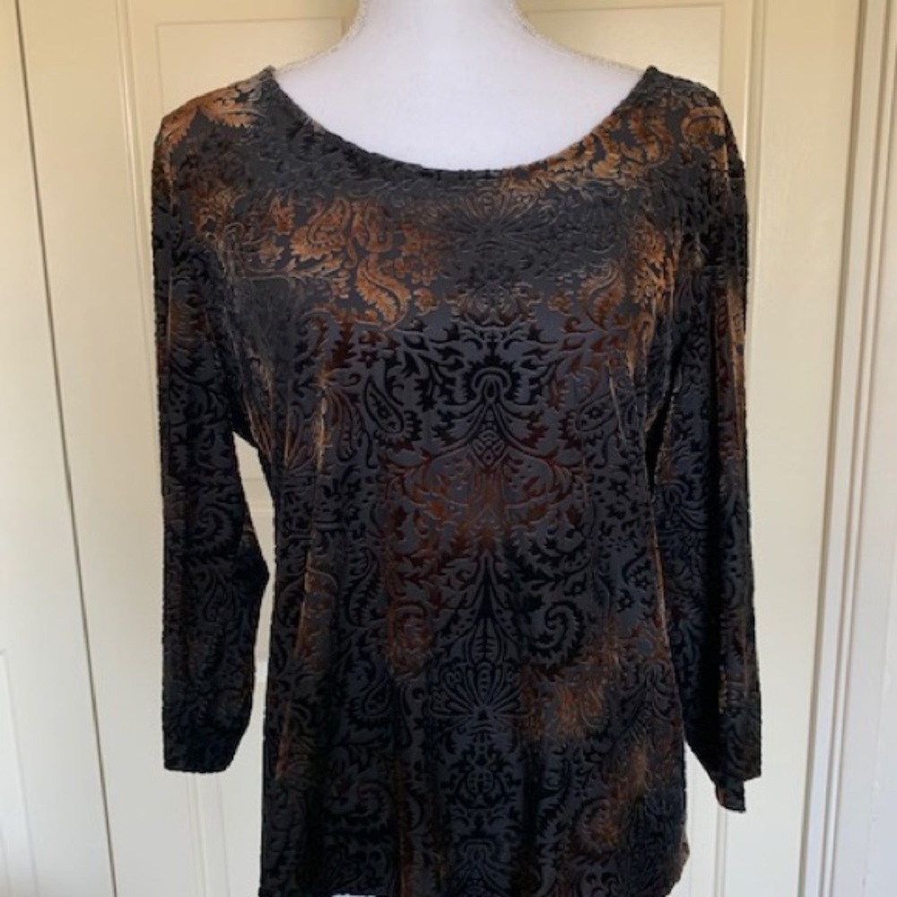 Chico’s Burnout Velvet Top